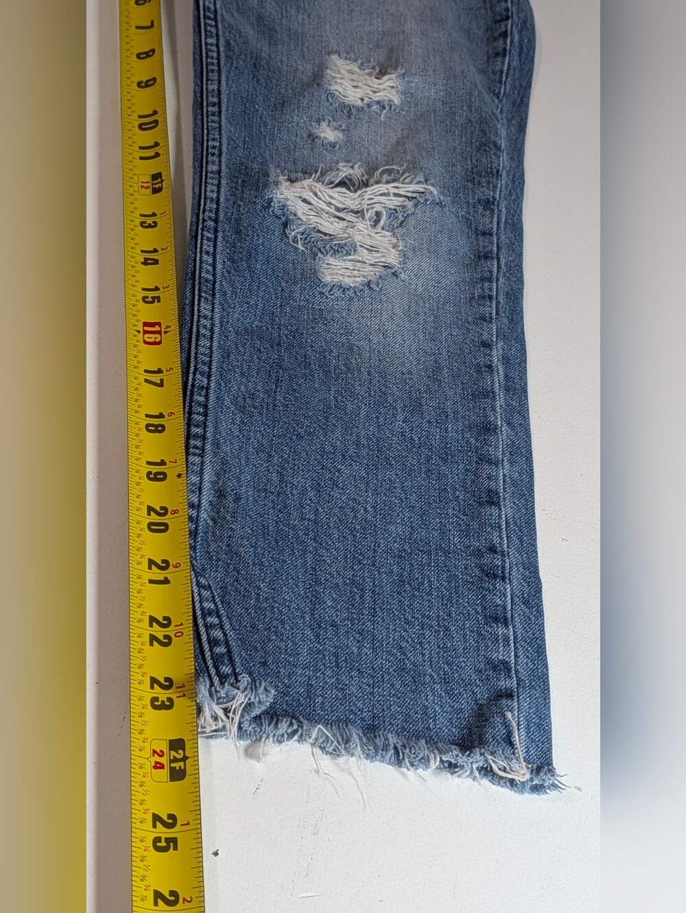 Abercrombie & Fitch Annie High Rise Girlfriend Jeans Distressed Size 25/0S EUC - Picture 12 of 12